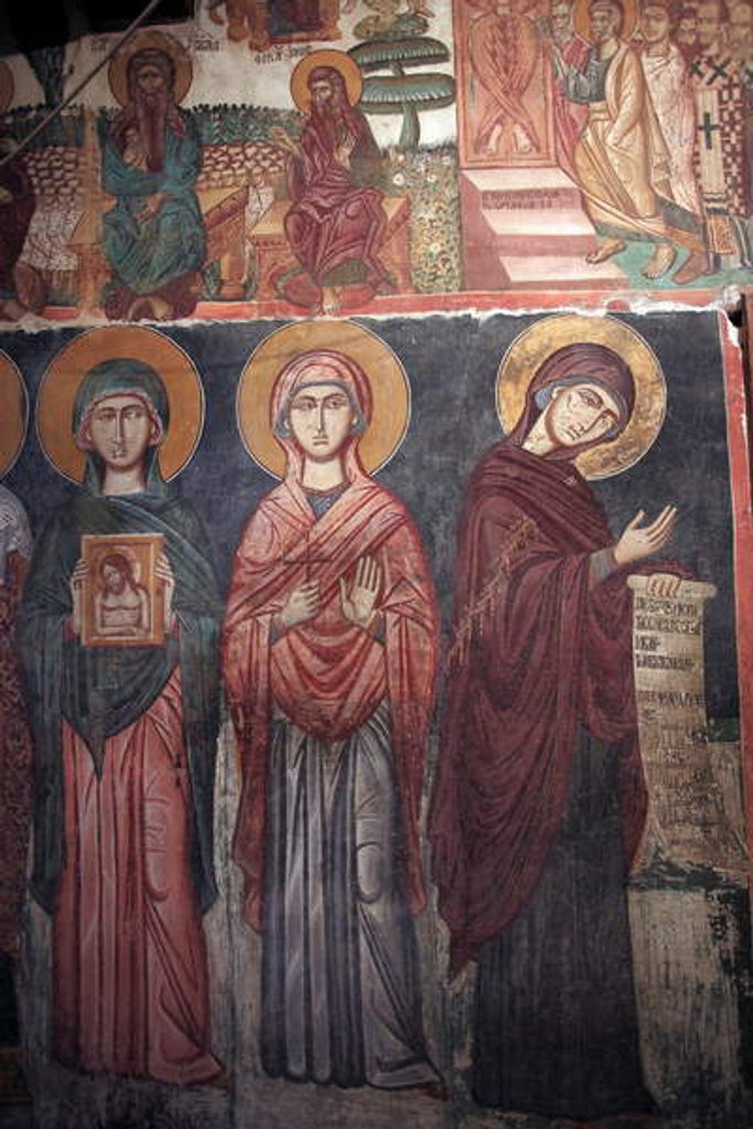 Detail of St Paraskeve, St Marina, and the Virgin Mary Timios Stavros tou Agiasmati church by Anonymous