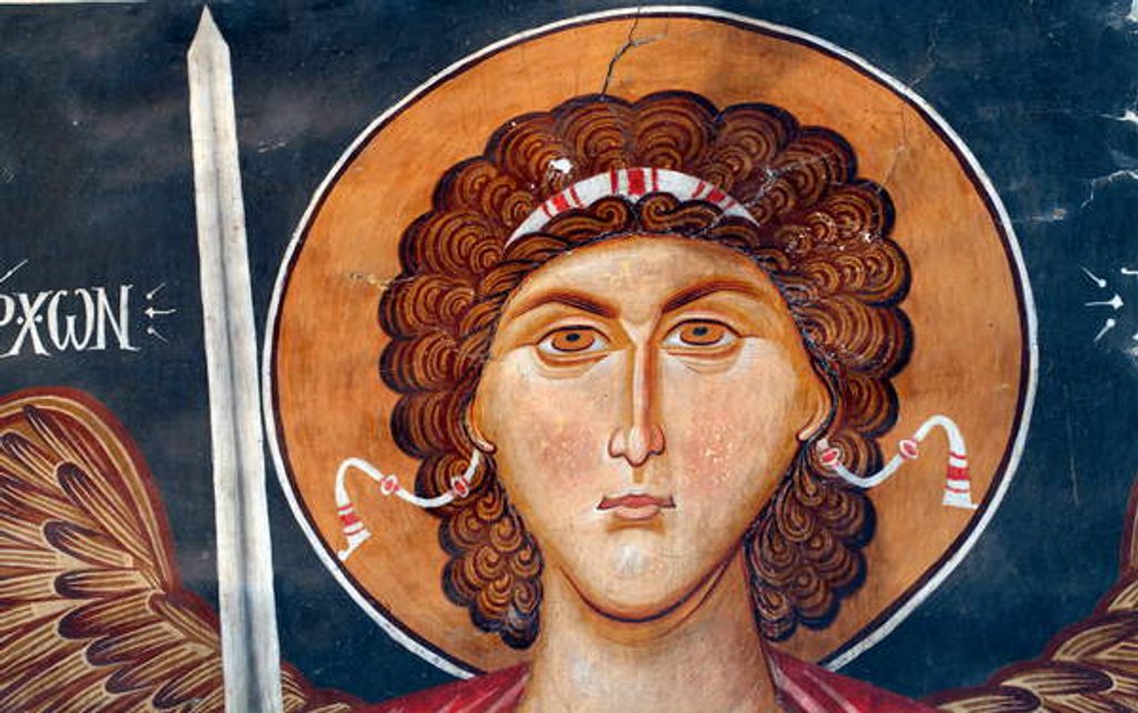 Detail of Michael archangel by Anonymous