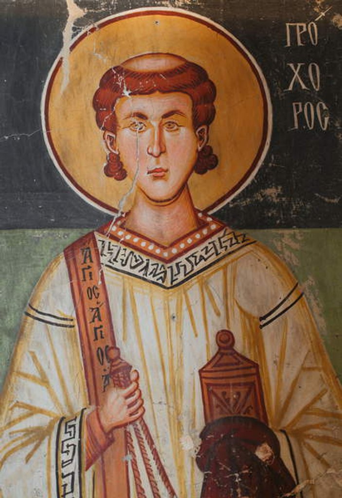 Detail of The Byzantine Fresco from the 15th century by Anonymous
