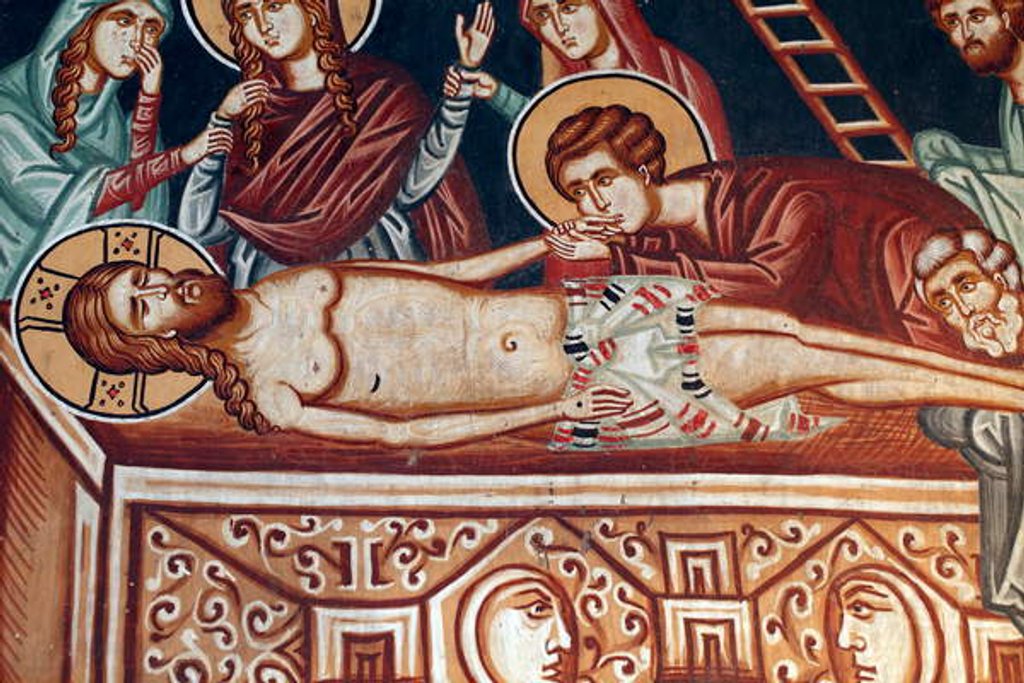Detail of The descent from the cross by Anonymous