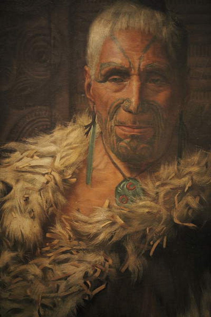 Detail of Perema Te Pahau, the Bone Scraper, 1904 by Anonymous