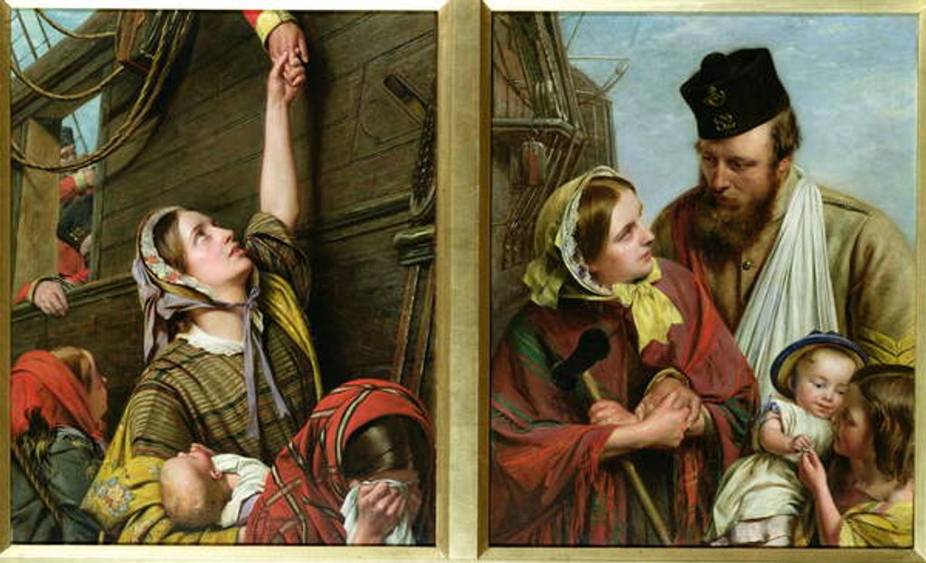 Detail of Eastward Ho! August, 1857, and Home Again, 1858 by Henry Nelson O'Neil