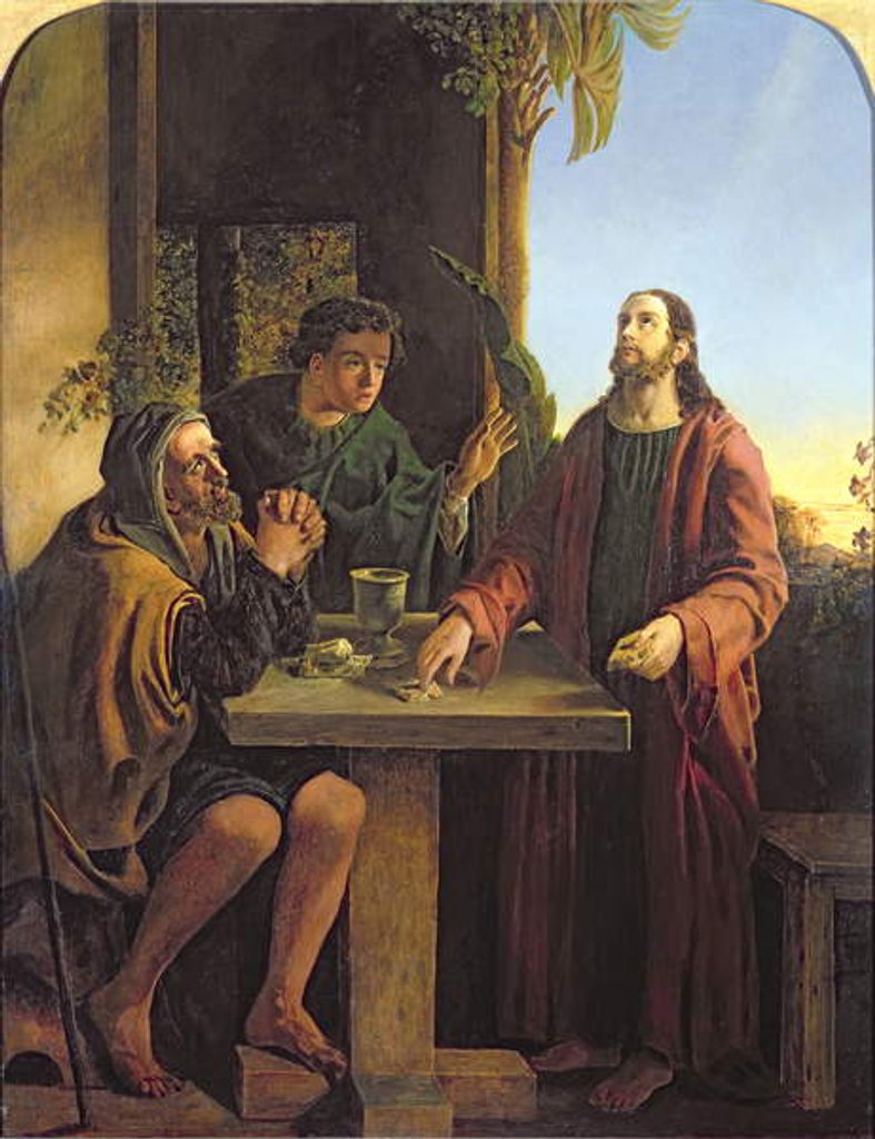 Detail of Christ at Emmaus by James Smetham