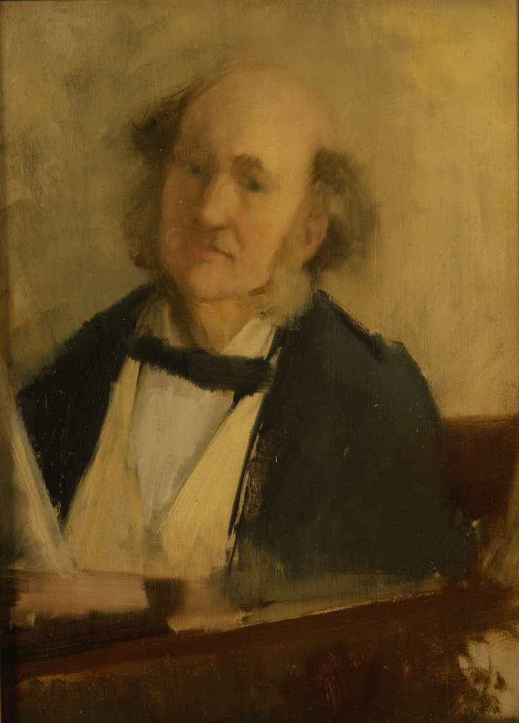 Detail of Portrait of Charles Kensington Salaman, 1875-1900 by Sidney Starr