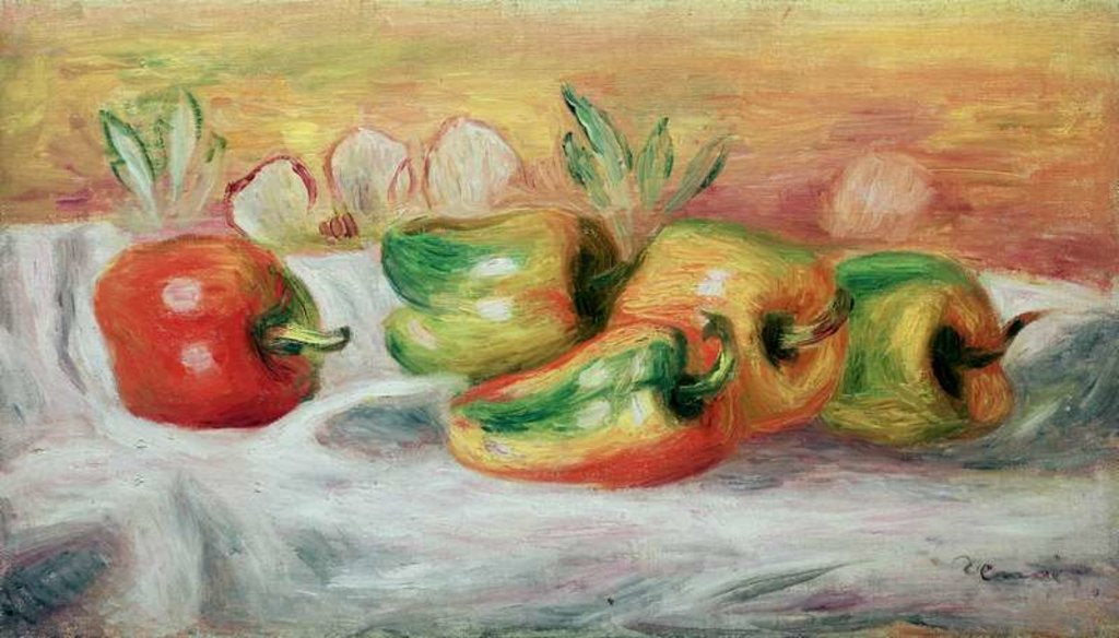 Detail of Pimientos, 1912 by Pierre Auguste Renoir