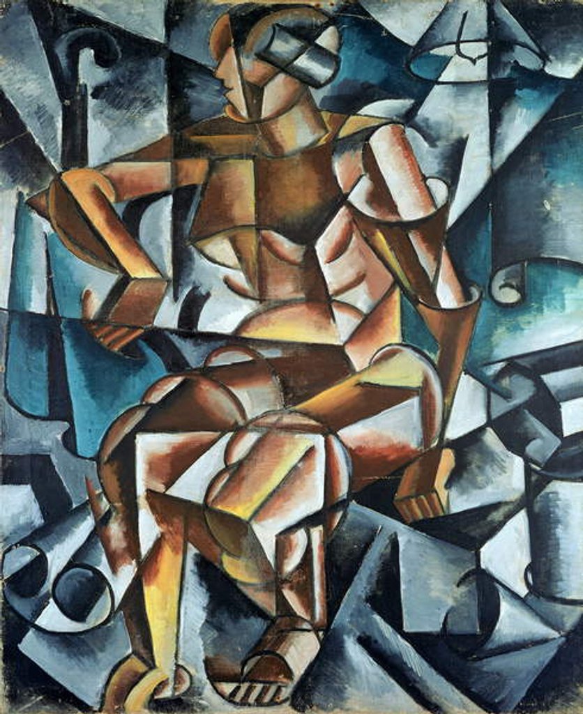 Detail of Seated Figure, 1914-15 by Lyubov Sergeevna Popova