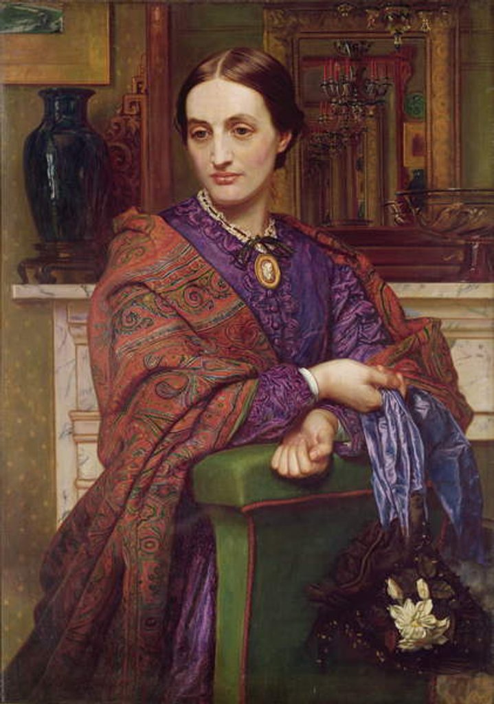 Detail of Portrait of Fanny Holman Hunt 1866-68 by William Holman Hunt