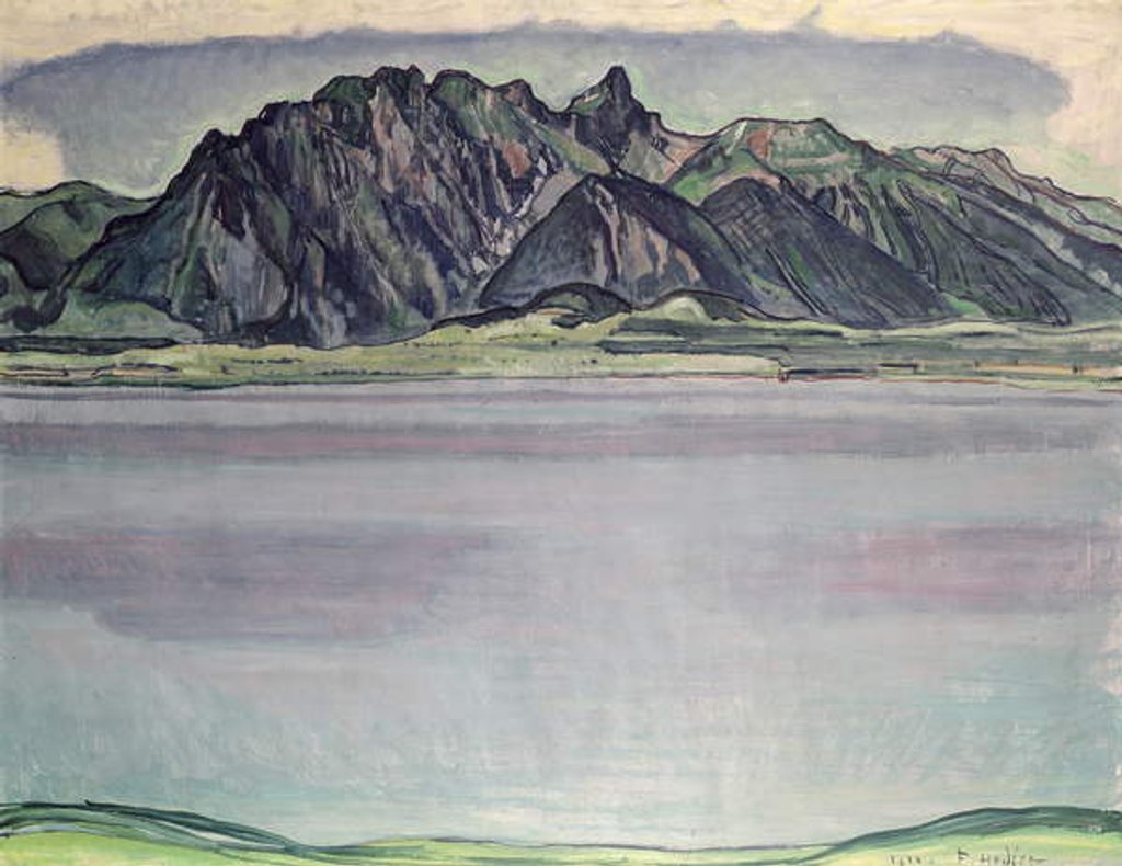 Detail of Thunersee with the Stockhorn Mountains, 1910 by Ferdinand Hodler
