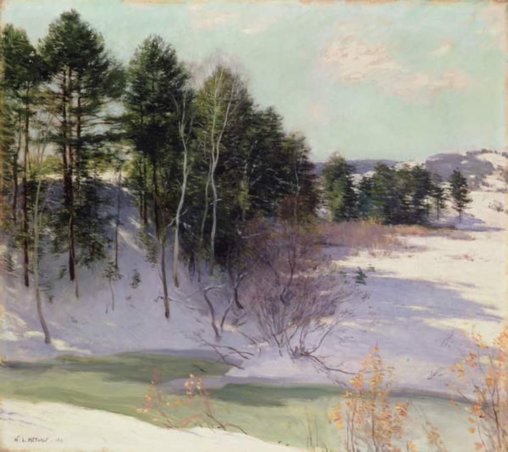 Detail of Thawing Brook 1911 by Willard Leroy Metcalf