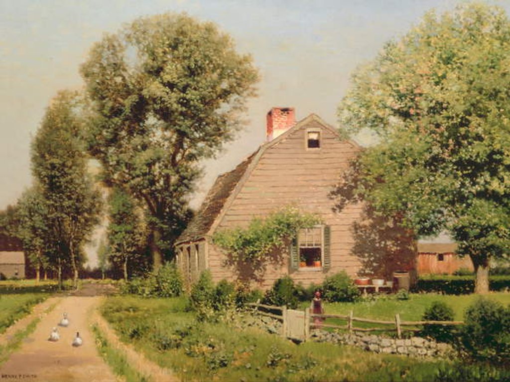 Detail of Old Homestead on the Turnpike, c.1889 by Henry Pember Smith