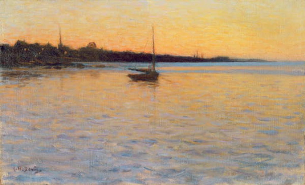 Detail of Twilight over the Water, 1892 by Charles Harold Davis