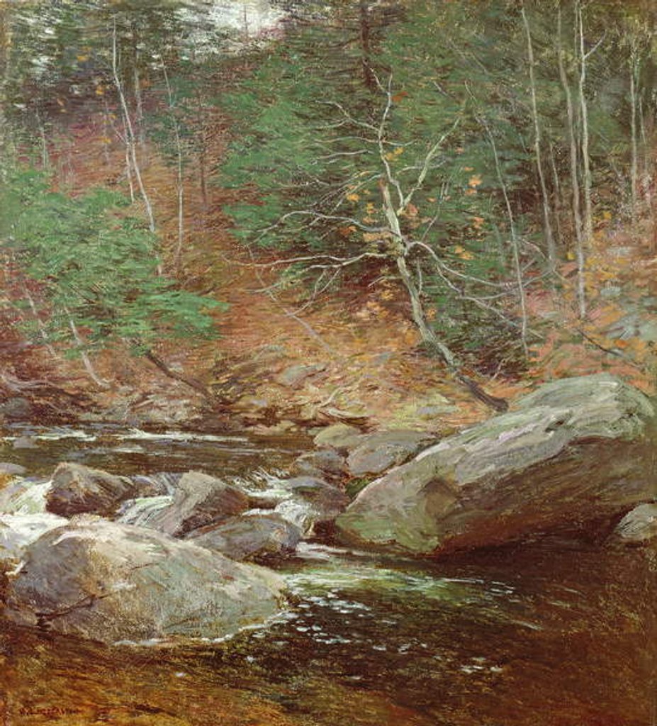 Detail of The Trout Pool, November, 1910 by Willard Leroy Metcalf