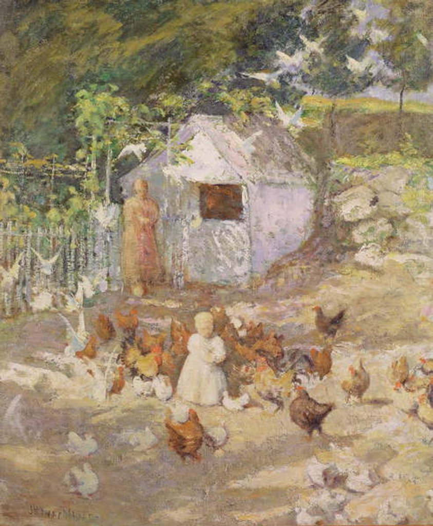 Detail of Barnyard, c.1890-1900 by John Henry Twachtman