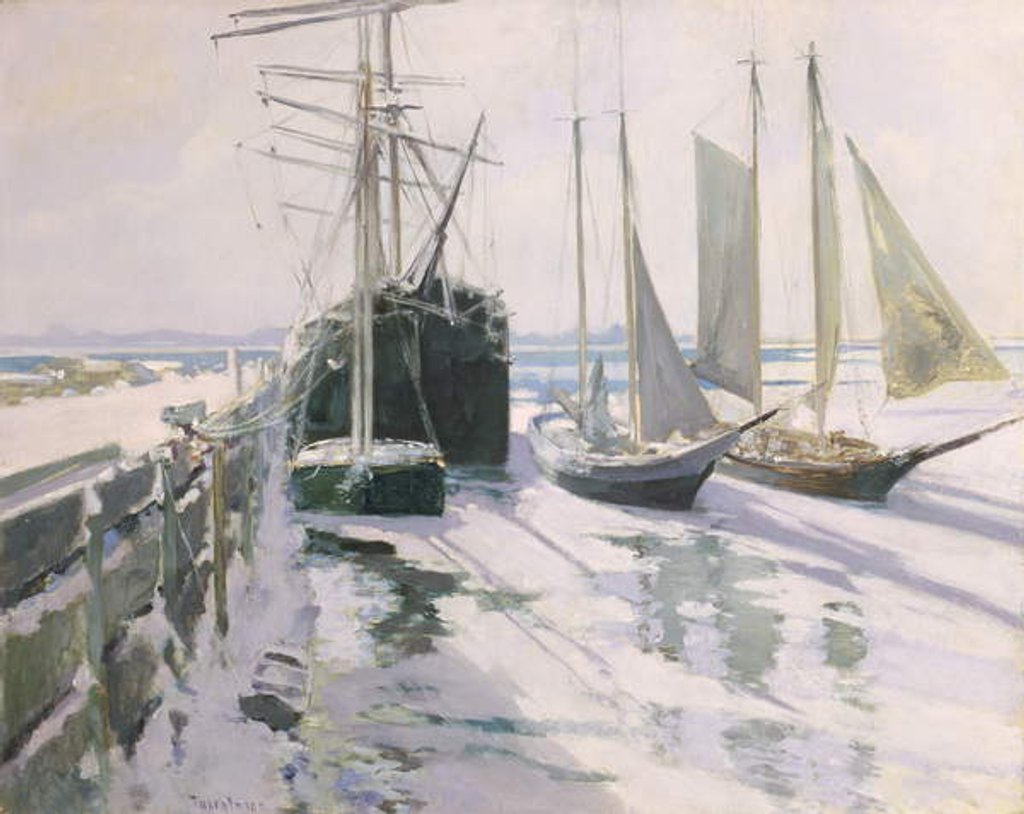 Detail of Connecticut Shore, Winter, c.1893 by John Henry Twachtman