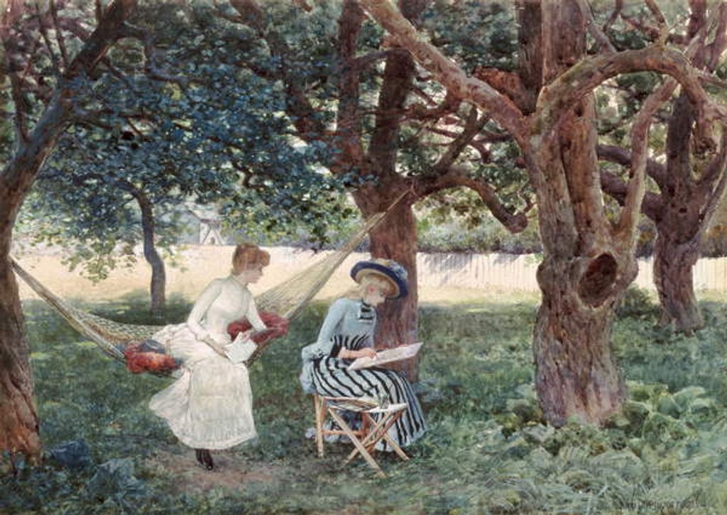 Detail of Summer Afternoon, Morris, Connecticut, 1885 by William Henry Lippincott