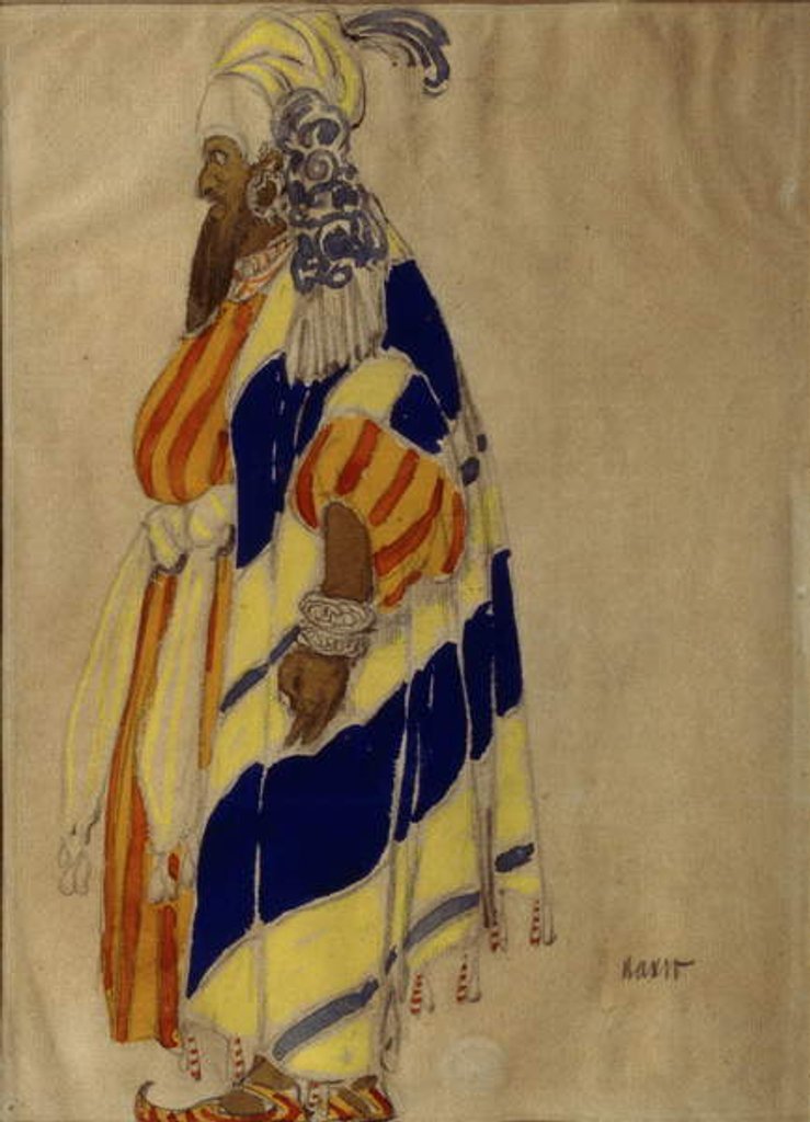 Detail of Costume design for the ballet 'Islamey' by Mily Balakirev by Leon Bakst
