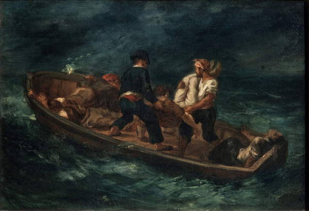 Detail of After a Shipwreck, 1847 by Ferdinand Victor Eugene Delacroix