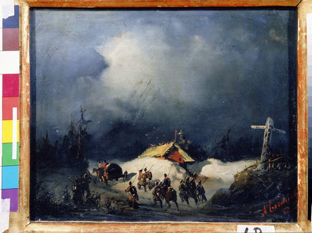 Detail of Decembrist Exiles in Finland, 1825 by Aleksei Petrovich Bogolyubov
