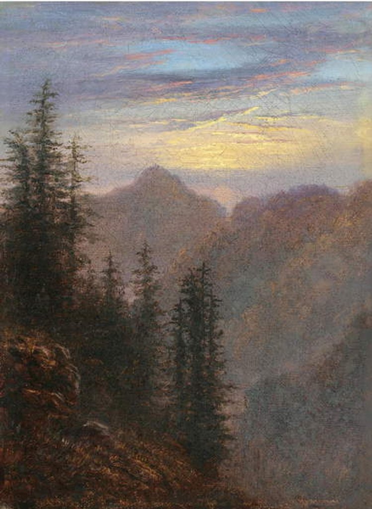 Detail of View of the Mountains at Dusk by Karl Gustav Carus