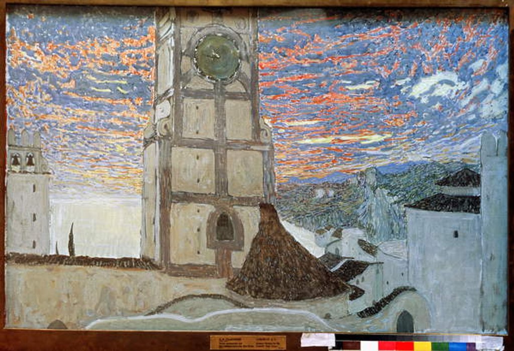 Detail of Sicilian Village, Stage Design for 'Dom Juan' by Molière, 1910 by Aleksandr Jakovlevic Golovin