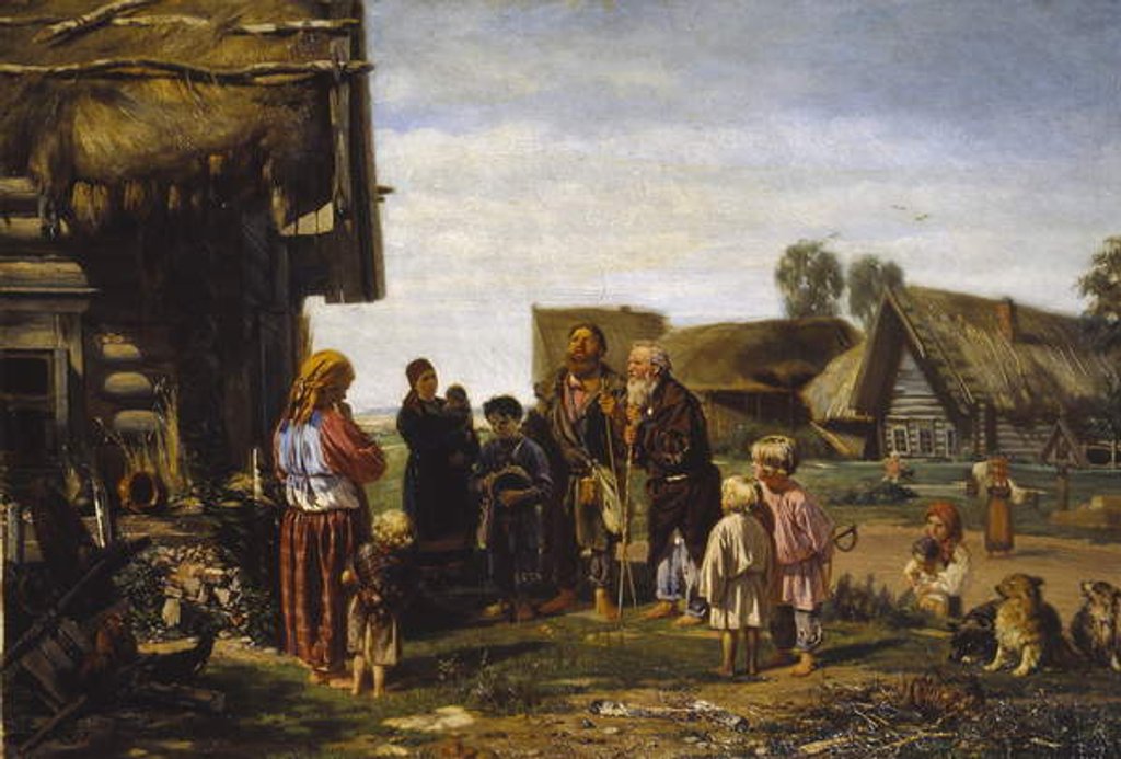 Detail of The Pilgrims, 1870 by Illarion Mikhailovich Pryanishnikov