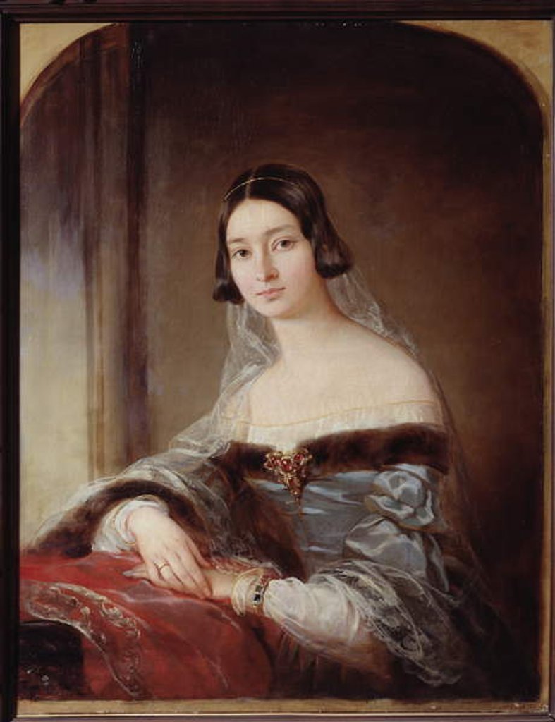 Detail of Maria Sergeyevna Buturlina, née Gagarin, 1841 by Christina Robertson
