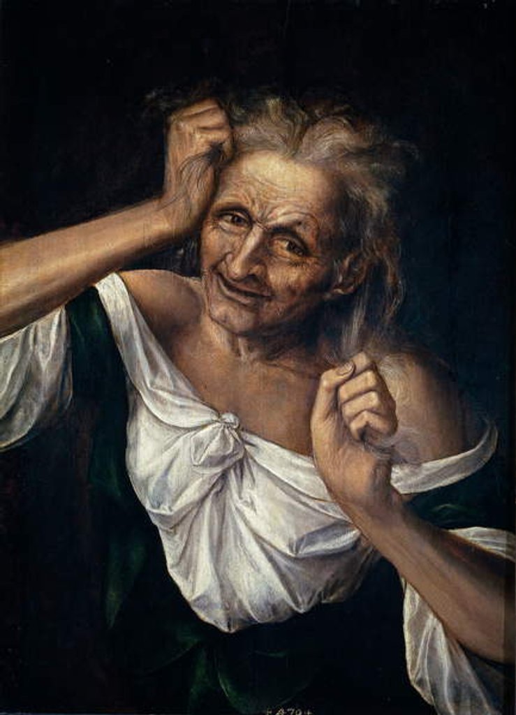 Detail of Old Woman Tearing at her Hair, 1525-30 by Quentin Massys or Matsys