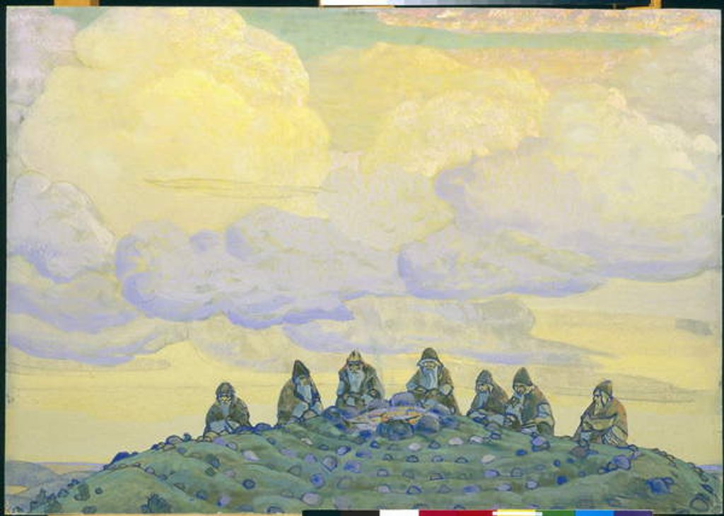 Detail of The Great Sacrifice: decor for the ballet 'The Rite of Spring' by Igor Stravinsky, 1910 by Nicholas Roerich