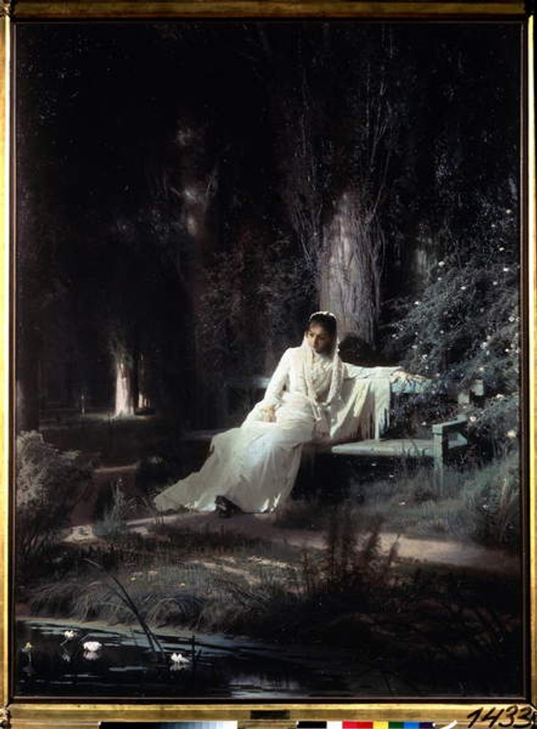 Detail of Moonlit Night, 1880 by Ivan Nikolaevich Kramskoy