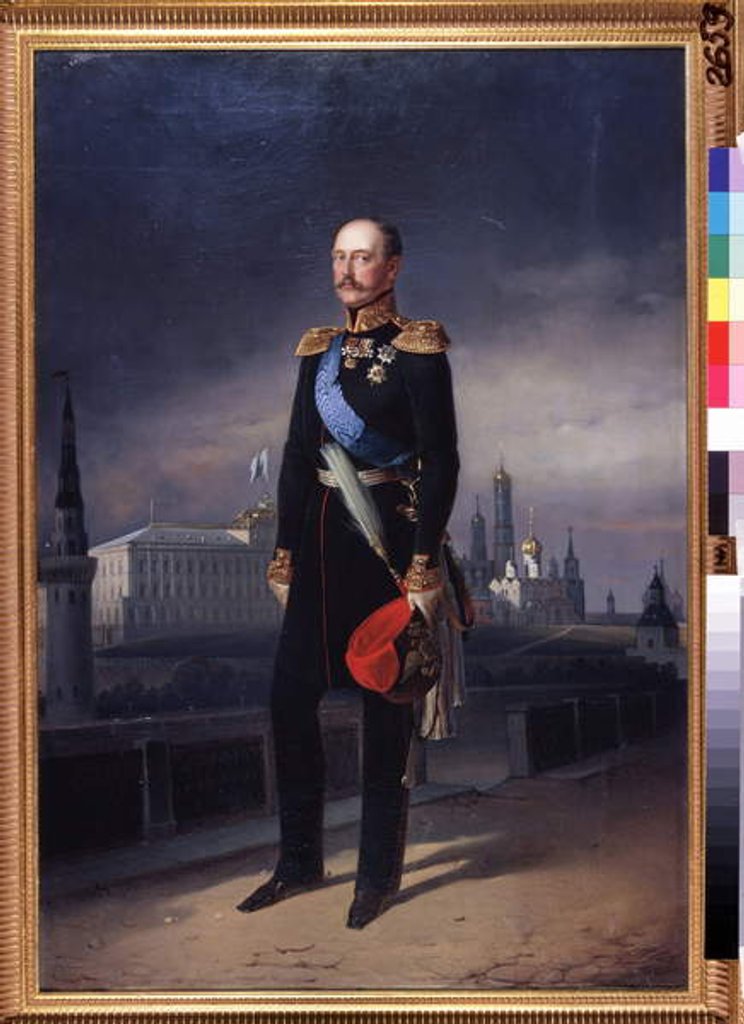 Detail of Portrait of Emperor Nicholas I, 1856 by Yegor Bottman
