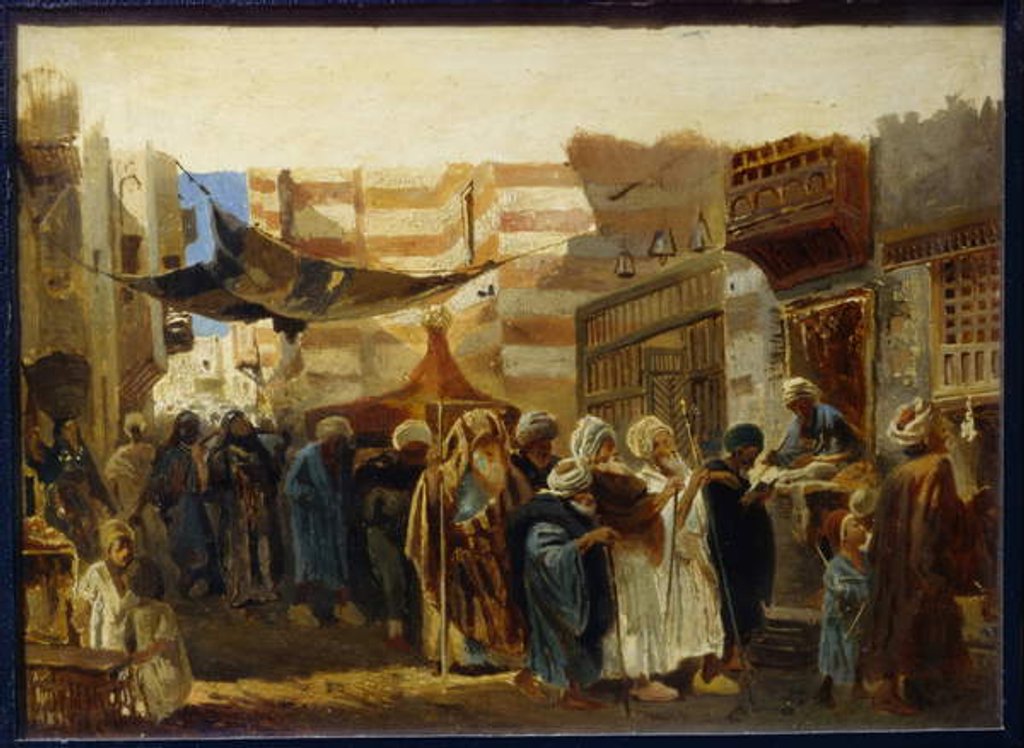 Detail of A funeral ceremony in Cairo, 1875 by Konstantin Egorovich Makovsky