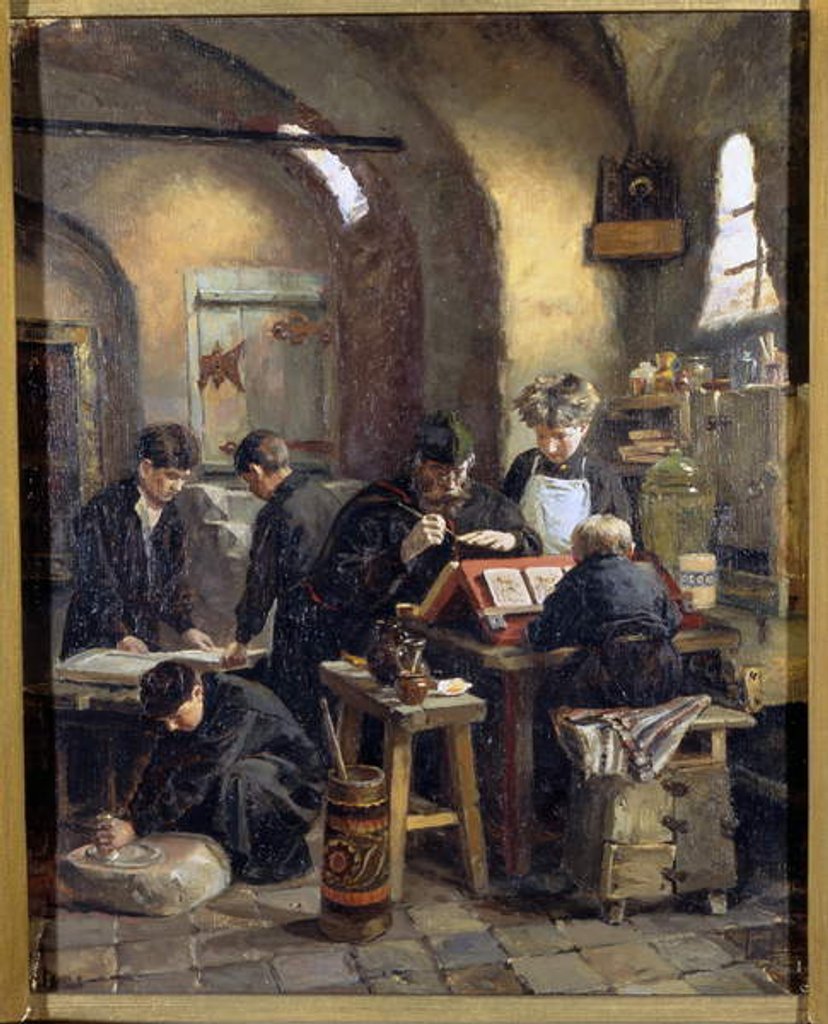 Detail of Icon Workshop, 19th century by Elena Polenova