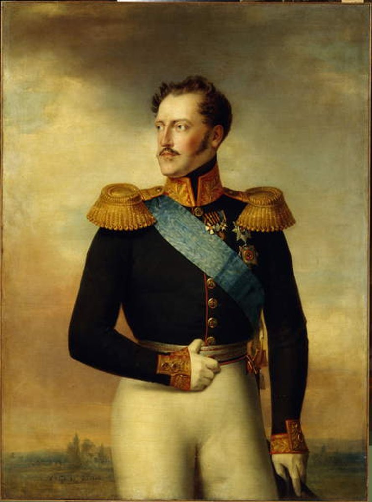 Detail of Portrait of Emperor Nicholas I, 1843 by Wilhelm August Golicke