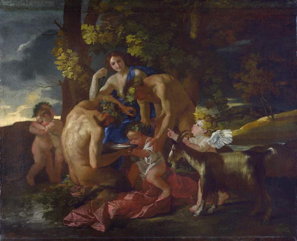 Detail of The Nurture of Bacchus, c.1628-29 by Nicolas Poussin