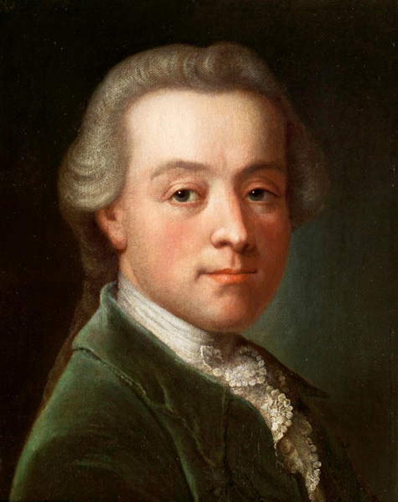 Detail of Portrait of the composer Wolfgang Amadeus Mozart, c.1789 by Anonymous Anonymous