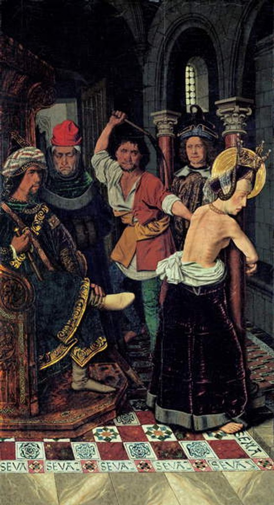 Detail of The Flagellation of Saint Engracia, c.1475 by Bermejo