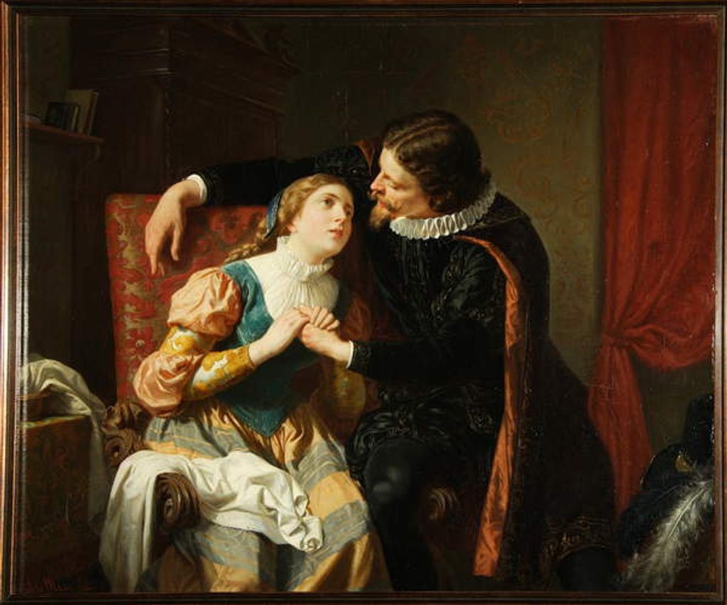 Detail of Egmont and Klärchen, 1866 by Julius von Blaas