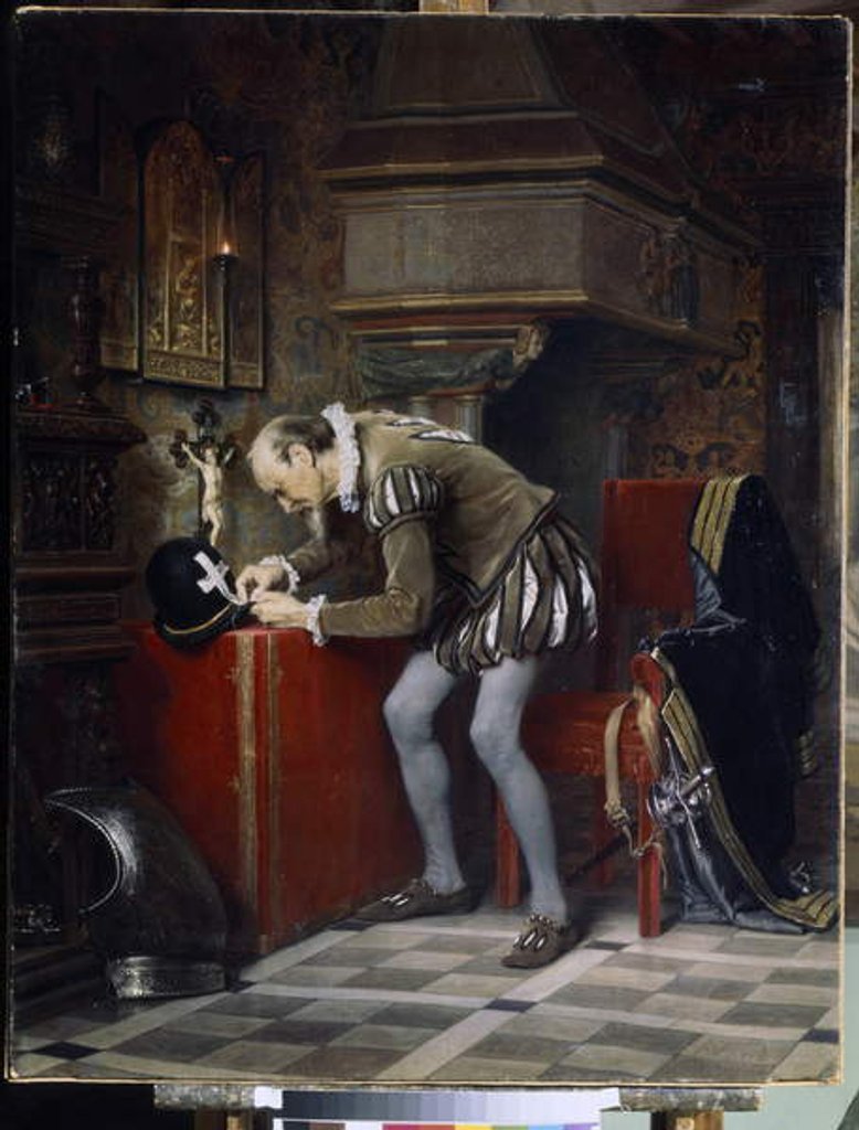 Detail of On the Eve of St. Bartholomew's Night, 1868 by Karl Fedorovic Gun