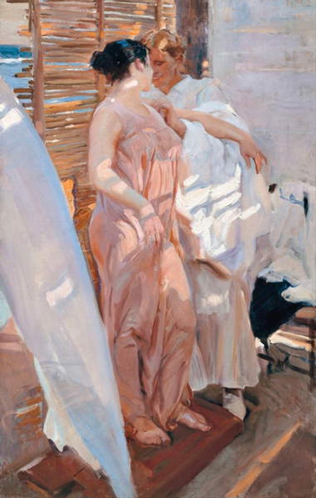 Detail of The Pink Robe, After the Bath, 1916 by Joaquin Sorolla y Bastida