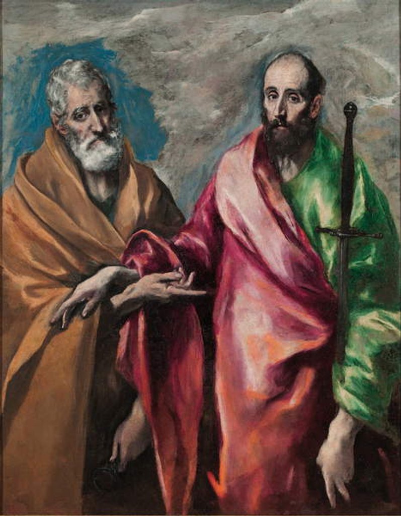 Detail of Saint Peter and Saint Paul, c.1590 by El Greco
