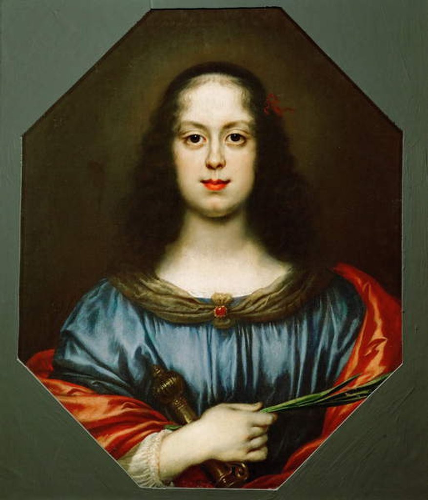 Detail of Portrait of Vittoria della Rovere as Saint Catherine, c.1640 by Carlo Dolci