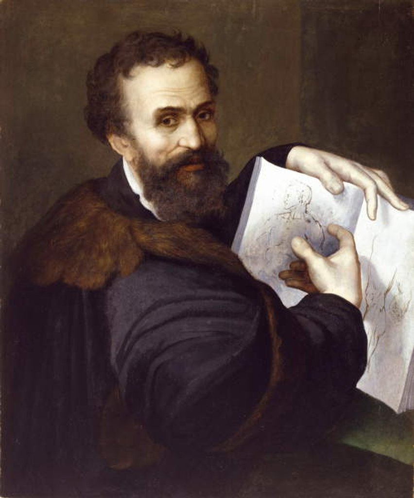 Detail of Michelangelo Buonarroti, c.1520 by Sebastiano del Piombo