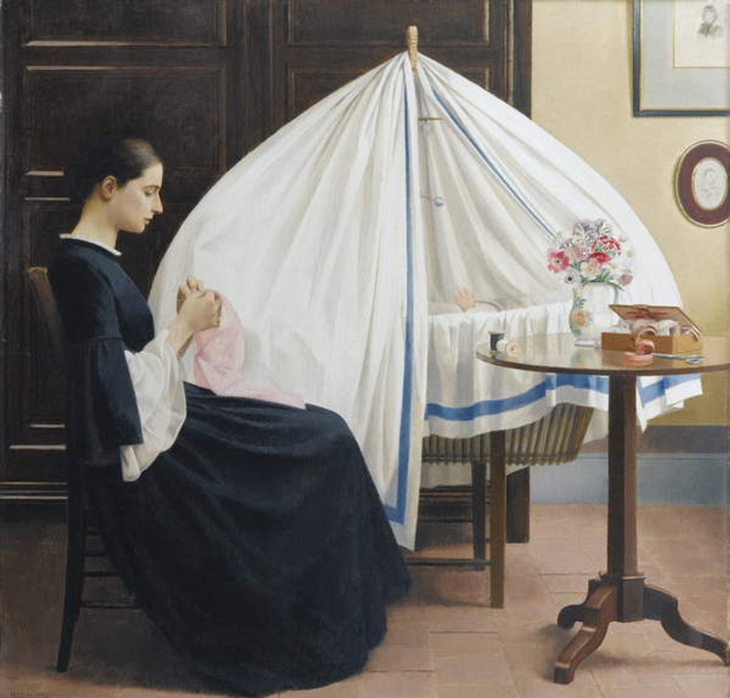 Detail of Delfina Boutet de Monvel by Sylvie's Cradle, 1923 by Bernard Boutet de Monvel