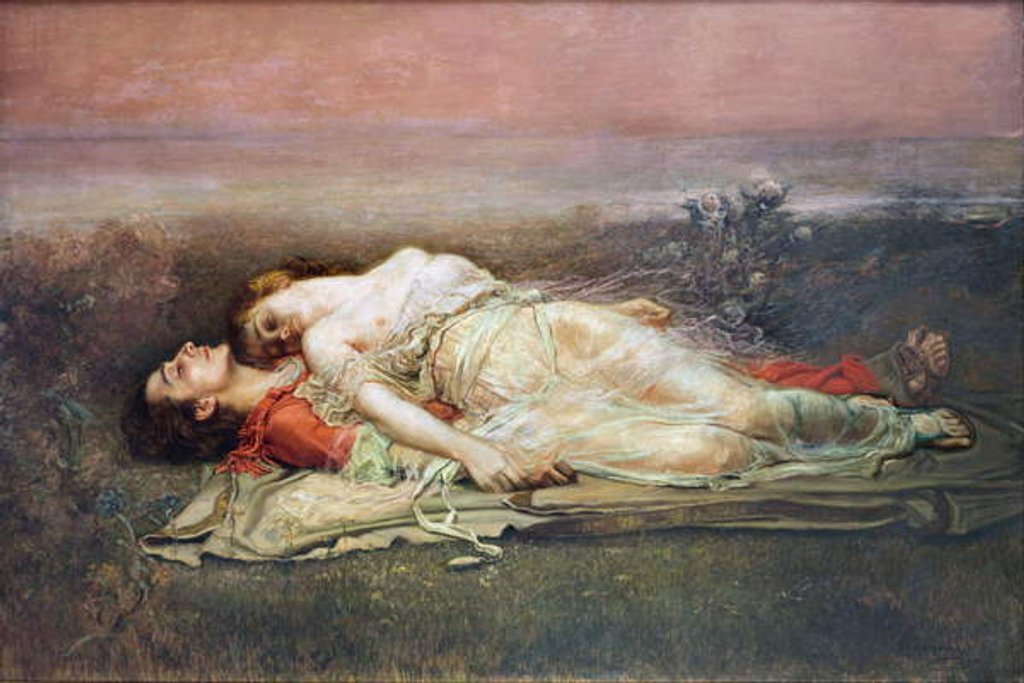 Detail of Tristan and Iseult, 1910 by Rogelio Egusquiza