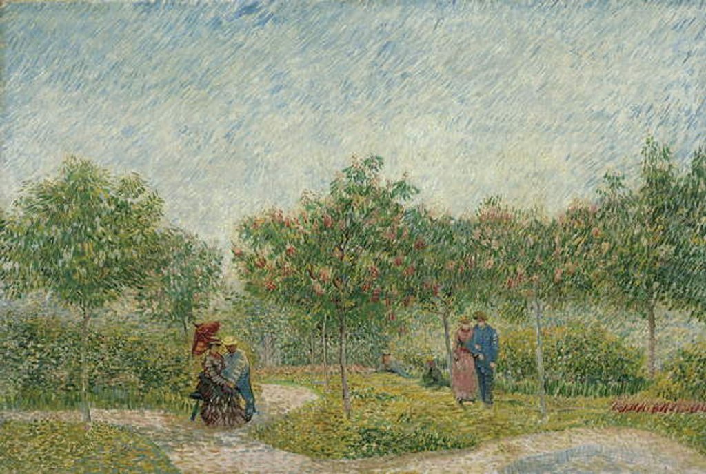 Detail of Courting couples in the Voyer d'Argenson Park in Asnières, 1887 by Vincent van Gogh