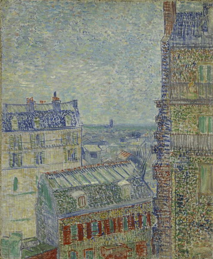 Detail of View of Paris from Theo's apartment in the rue Lepic, 1887 by Vincent van Gogh