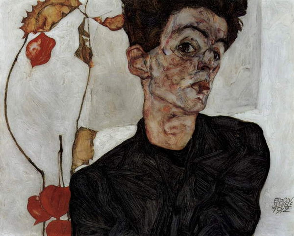 Detail of Self-Portrait, 1912 by Egon Schiele