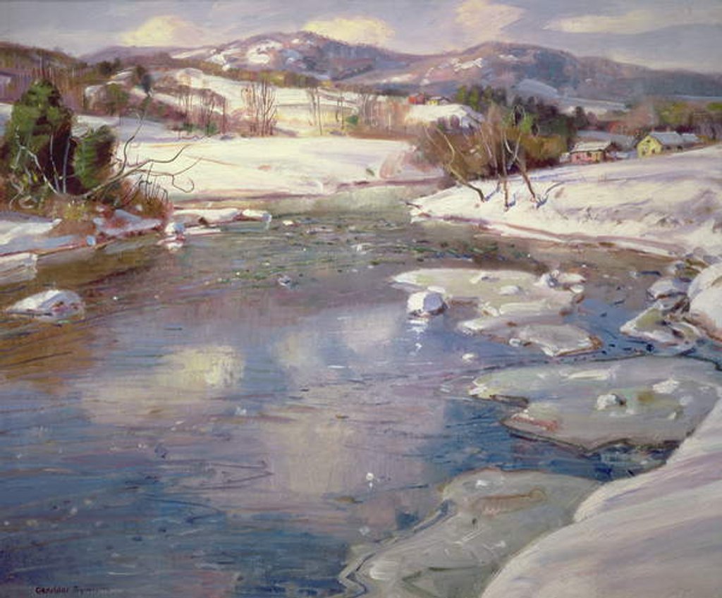 Detail of Valley Stream in Winter by George Gardner Symons