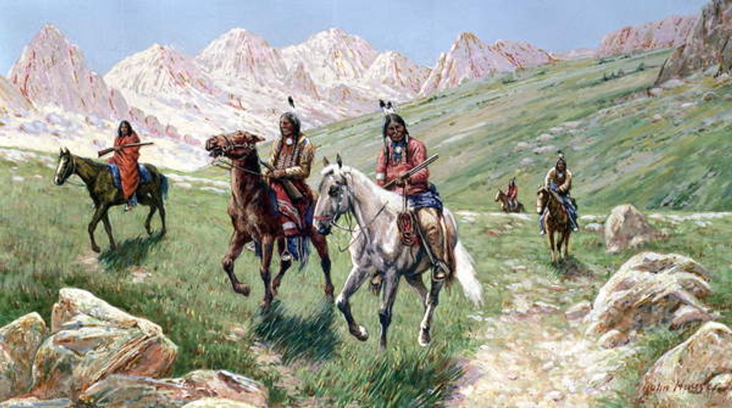 Detail of In the Cheyenne Country, 1896 by John Hauser