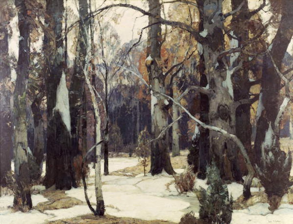 Detail of Forest Vistas, c.1932 by John Fabian Carlson